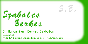 szabolcs berkes business card